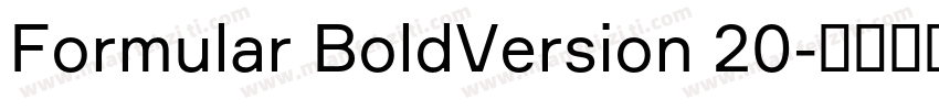 Formular BoldVersion 20字体转换